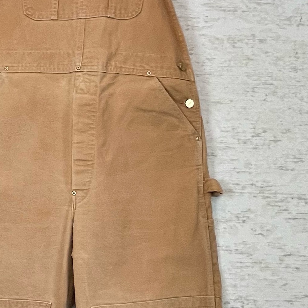 Vintage Mens Carhartt Double Knee Duck Canvas Bib Overalls - Picture 15 of 16